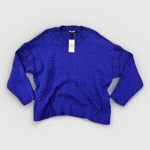 DKNY Women's Long‎ Sleeve Cable Knit Sweater Blue XXL New With Tags